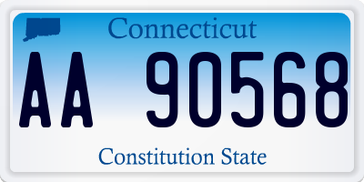 CT license plate AA90568