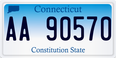 CT license plate AA90570