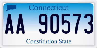 CT license plate AA90573