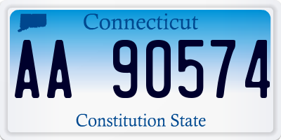 CT license plate AA90574