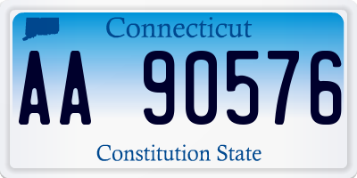 CT license plate AA90576