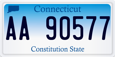 CT license plate AA90577