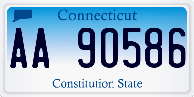 CT license plate AA90586