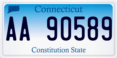 CT license plate AA90589