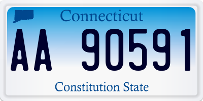 CT license plate AA90591