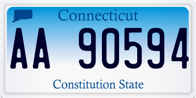 CT license plate AA90594