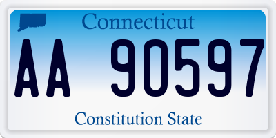 CT license plate AA90597