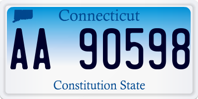 CT license plate AA90598