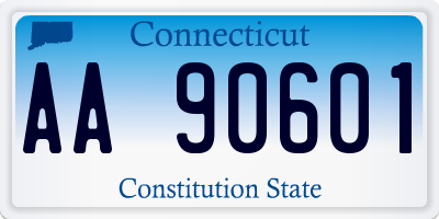 CT license plate AA90601