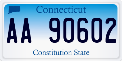 CT license plate AA90602