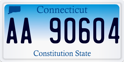 CT license plate AA90604