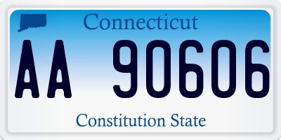 CT license plate AA90606