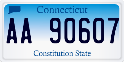 CT license plate AA90607