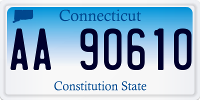 CT license plate AA90610