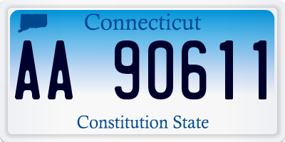 CT license plate AA90611