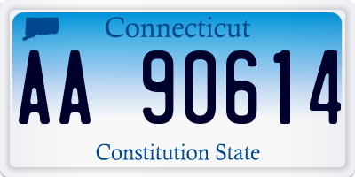 CT license plate AA90614