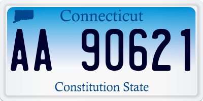 CT license plate AA90621