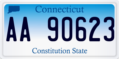 CT license plate AA90623