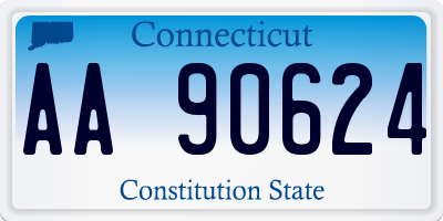 CT license plate AA90624