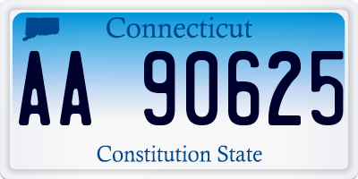 CT license plate AA90625