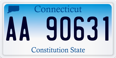 CT license plate AA90631