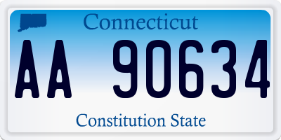 CT license plate AA90634