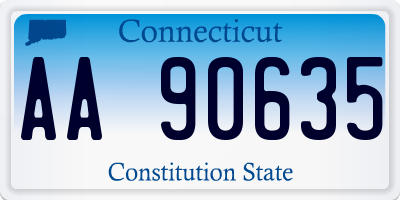 CT license plate AA90635