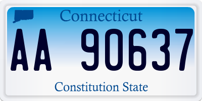 CT license plate AA90637