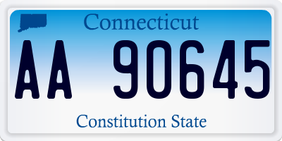 CT license plate AA90645