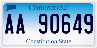 CT license plate AA90649