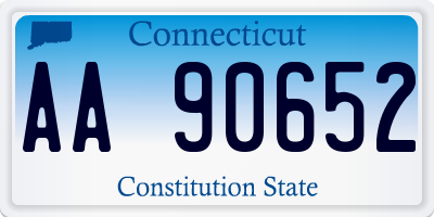 CT license plate AA90652