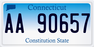 CT license plate AA90657