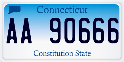 CT license plate AA90666