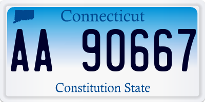 CT license plate AA90667