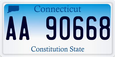 CT license plate AA90668