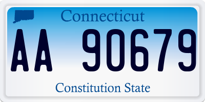 CT license plate AA90679