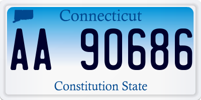 CT license plate AA90686