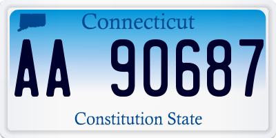 CT license plate AA90687