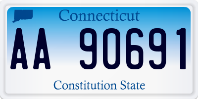 CT license plate AA90691