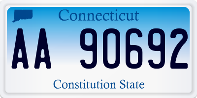 CT license plate AA90692