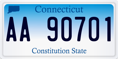 CT license plate AA90701