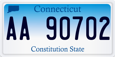 CT license plate AA90702