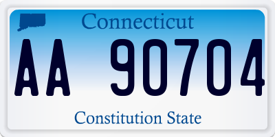 CT license plate AA90704