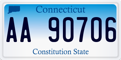 CT license plate AA90706