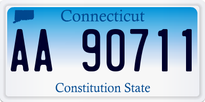 CT license plate AA90711