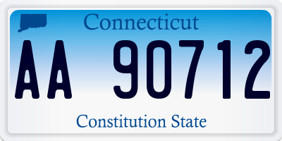 CT license plate AA90712