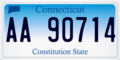 CT license plate AA90714