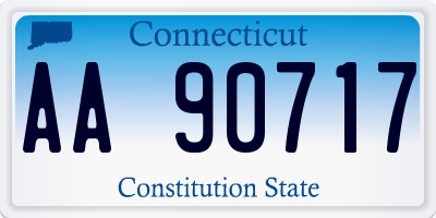 CT license plate AA90717