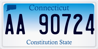 CT license plate AA90724