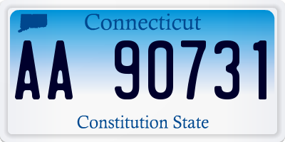 CT license plate AA90731